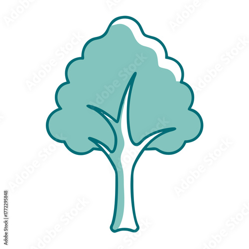 Simple Thin Tree Icon for Web and Graphic Design