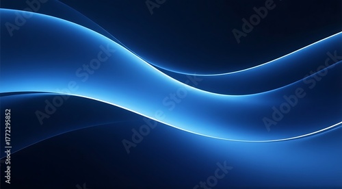 Blue Curved Abstract Lines Art Background Design Smooth Modern Texture