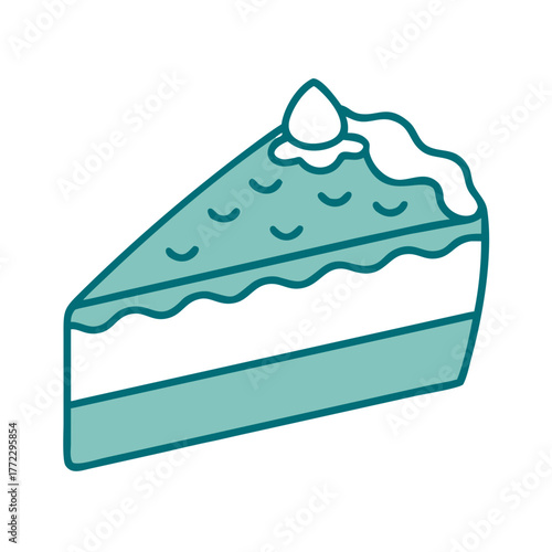 Slice of Cake Icon for Web and Graphic Design