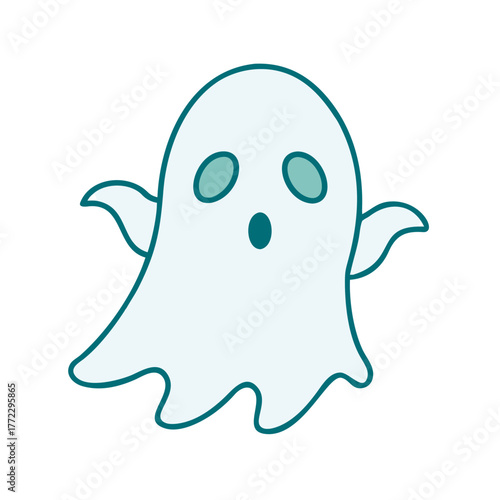 Small Sneaky Ghost Icon for Web and Graphic Design