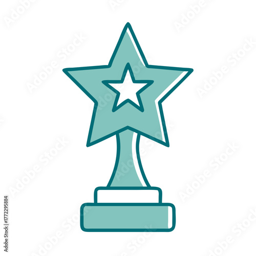 Star Shaped Trophy Icon for Web and Graphic Design