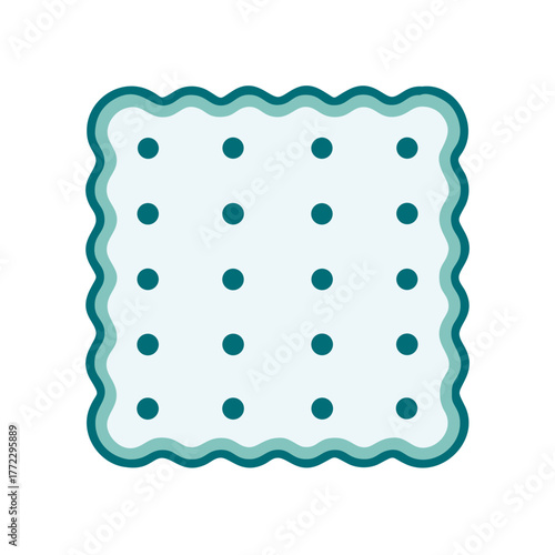 Square Biscuit Icon for Web and Graphic Design