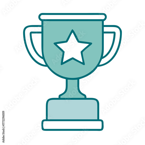 Trophy with Star Icon for Web and Graphic Design