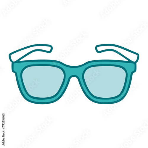 Wayfarer Style Glasses Icon for Web and Graphic Design