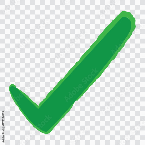 Green Checkmark Icon Vector, Approval, Success, and Verification Symbol for UI/UX Design