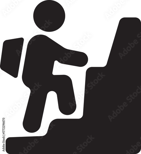 Hiking Icon. Solid vector icons of hiking companionship. Adventure and Outdoor Exploration Graphics. walking icon, forest hike, nature run, beach workout, park yoga, group walk, scenic path.