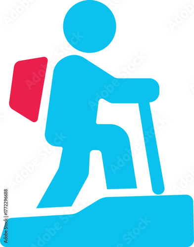 Hiking Icon. Solid vector icons of hiking companionship. Adventure and Outdoor Exploration Graphics. walking icon, forest hike, nature run, beach workout, park yoga, group walk, scenic path.