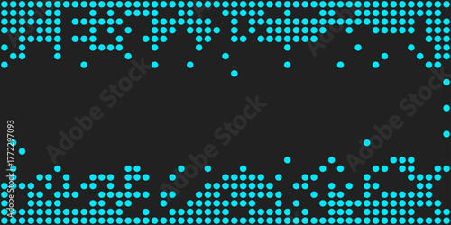 Dispersed digital mosaic with rectangular cube particles breaking apart into grainy texture creating an abstract background effect of fading pixel disintegration. Vector illustration