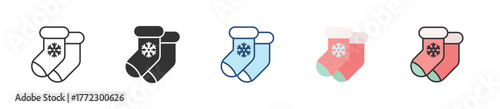 Socks Icon Set Multiple Style Collection