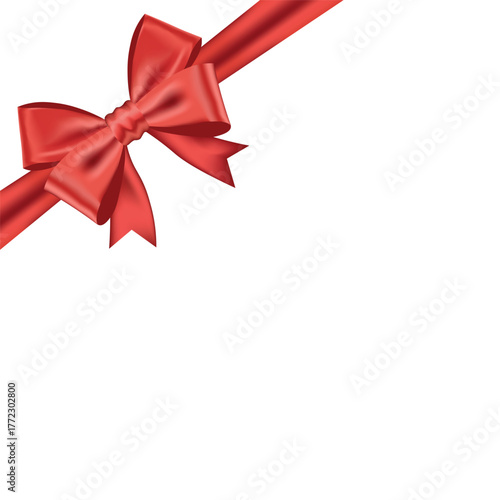 red bow isolated on white background
