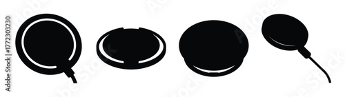Set of wireless charging coils and components for modern devices