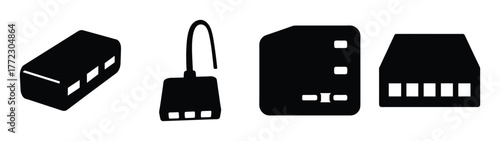 Collection of usb hubs showcasing different designs and port configurations for connectivity