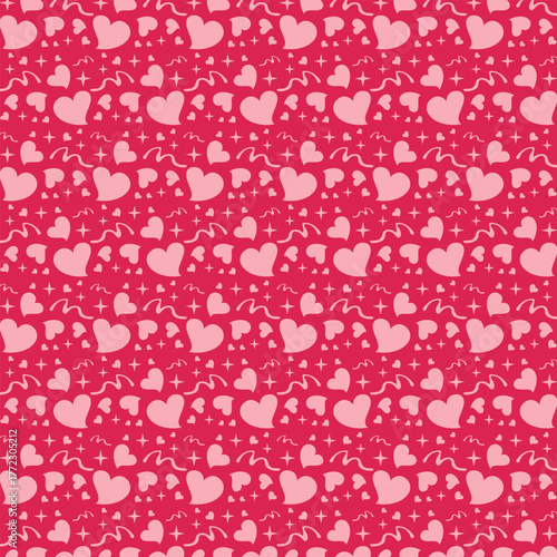 Sweet Pink Hearts and Sparkles for Romantic Occasions Background