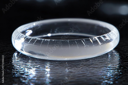 stone gem ring on black background