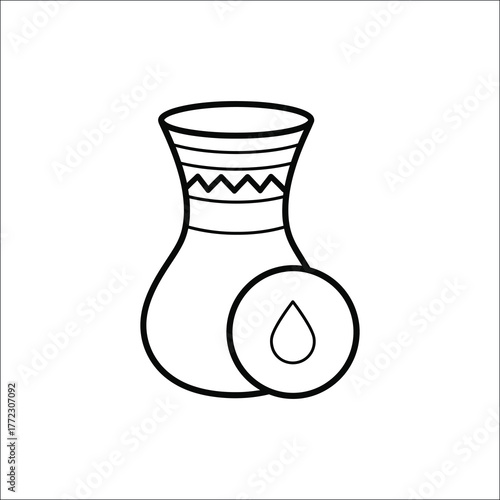 Simple pot icon for cooking and kitchen designs