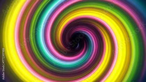 Abstract Colorful Swirl Background - Hypnotic Vortex