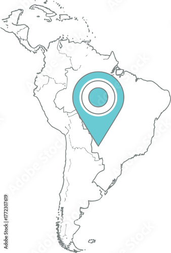 Collection of latin american country and landmark icons