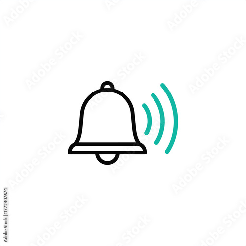 Modern alarm icon symbol for alerts and notifications