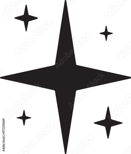 set of airplanes and stars in the sky vector illustration