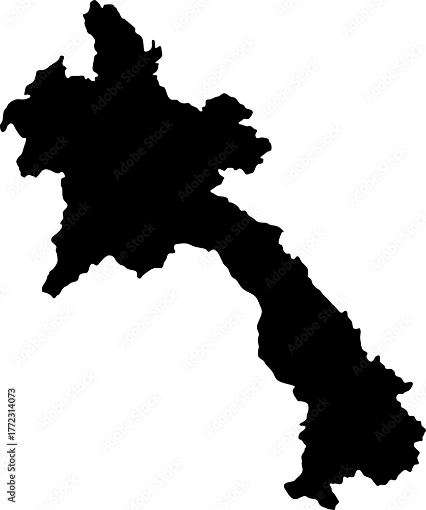 Obraz premium Vector map of laos