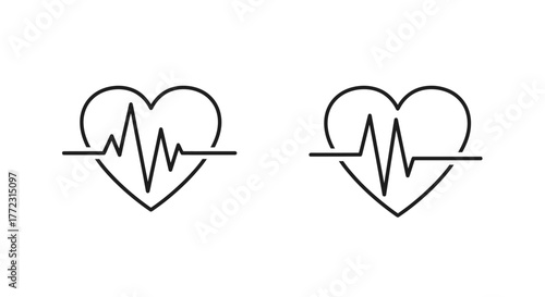 Heartbeat within hearts a minimalist illustration of life and rhythm