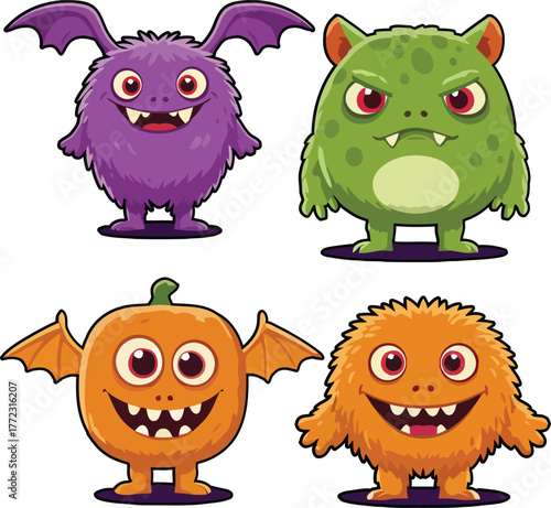 Cute monster vector illustration vector.eps