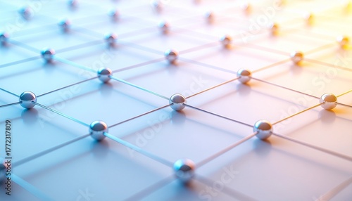 Minimal neural network illustration representing balanced connection and calm artificial intelligence.