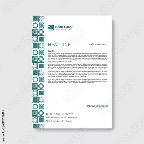 Modern business and corporate letterhead design template 
