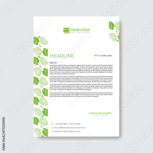 Modern business and corporate letterhead design template 