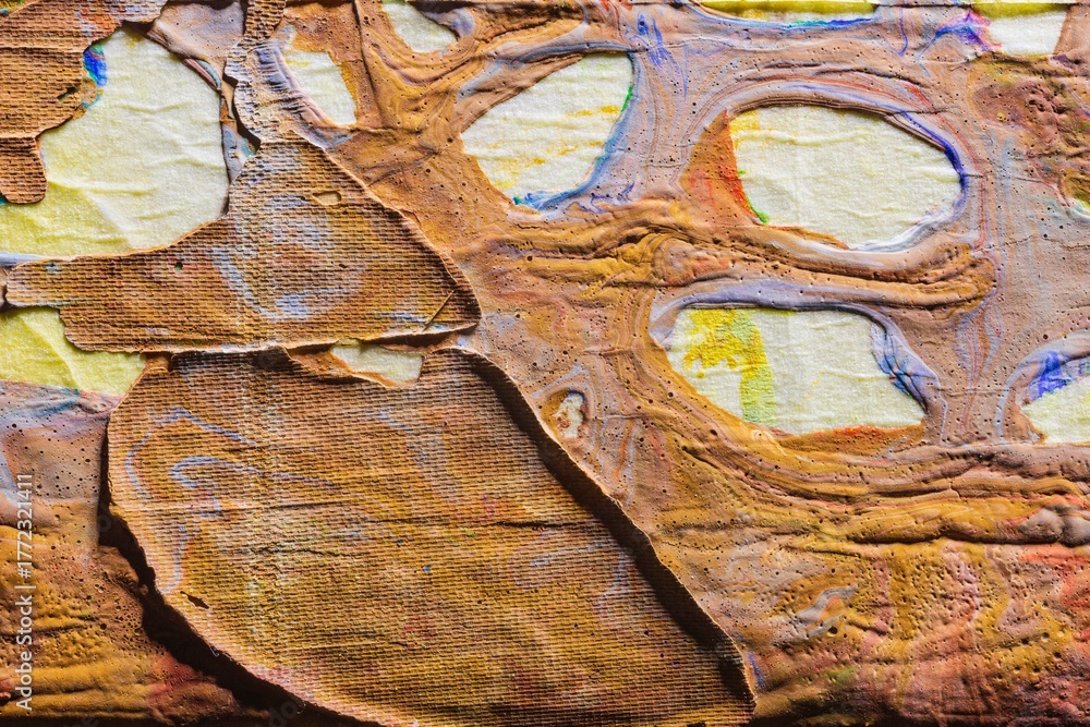 Fototapeta premium Impressionism as art abstract background. Paint texture closeup