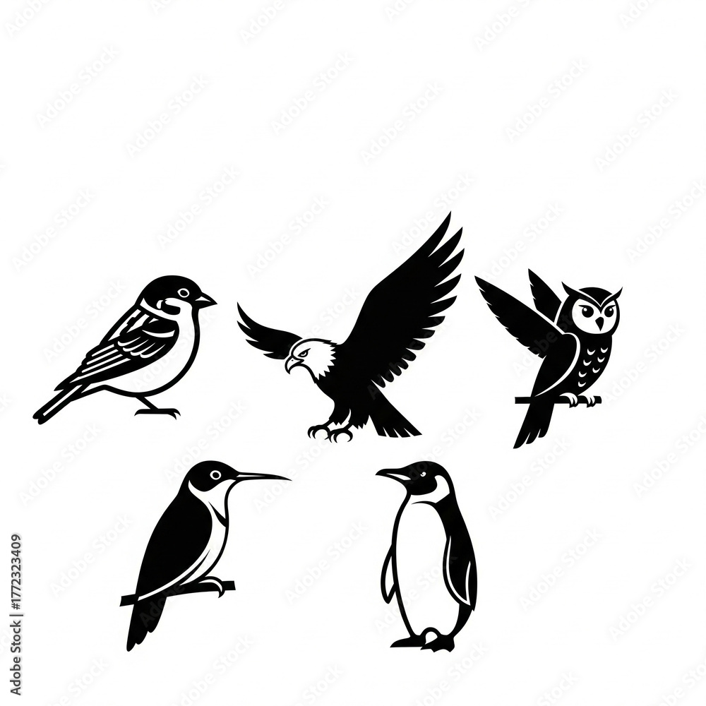 Obraz premium set of birds