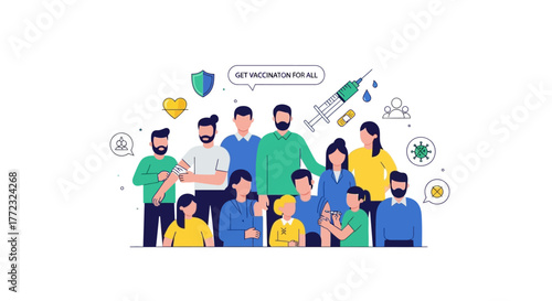 Diverse Group Promote Vaccination for All, Showing Support Against Diseases