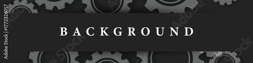 Dark background with gears and the word background in white text