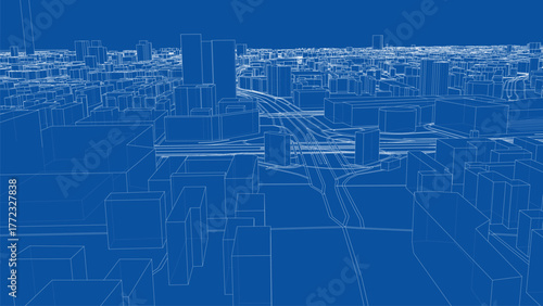 Futuristic City Blueprint