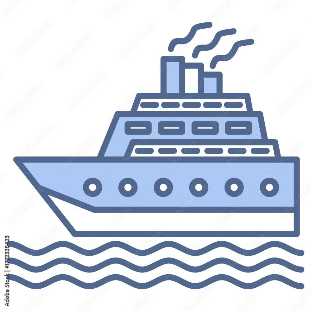 Obraz premium Cruise Ship Icon