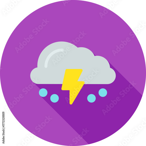 Snow Thunderstorm Icon