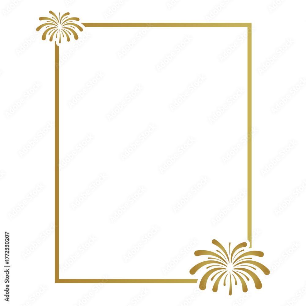 Obraz premium New Year Frame with Fireworks