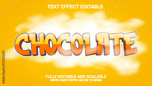 cartoon text effect 3d style vector