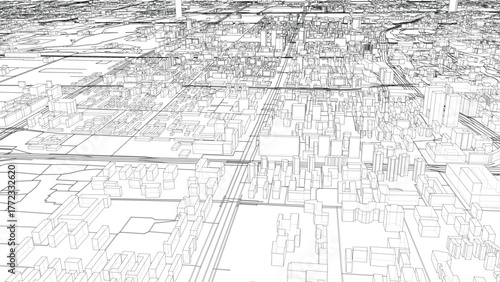 Wireframe Cityscape