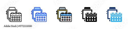 Smart Calendar Management Icon Collection With Multiple Styles