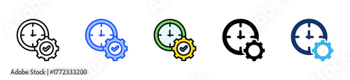 Automate Repetitive Tasks Icon Collection With Multiple Styles