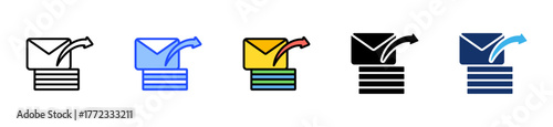 Batch Email Responses Icon Collection With Multiple Styles