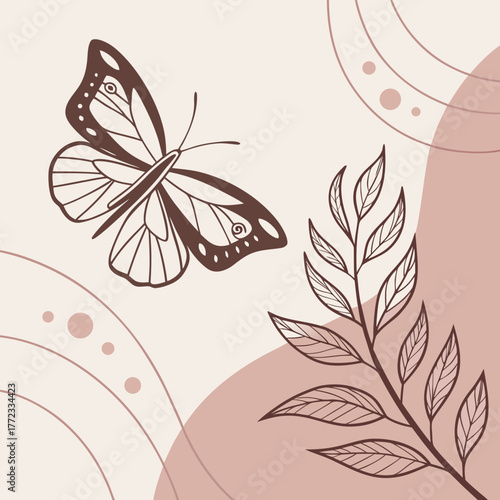 abstract vector shapes and flowing