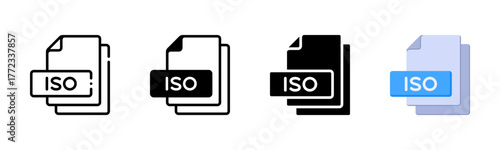 Iso Multi Style Icon Set
