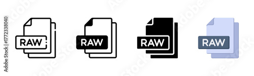 Raw Multi Style Icon Set