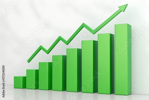 Free Download Dynamic green bar charts showcasing positive trends in eco friendly investing and green banking - GFXLoad