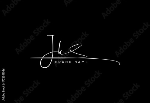 JK letter beauty cursive handwriting logo. vector logo| abstract logo| minimalist logo| brand identity| calligraphy design.