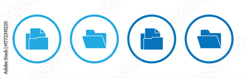 folder icon, file folder sign, vector illustration