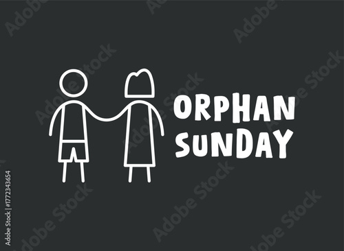 Orphan Sunday. November. Flat design vector.
