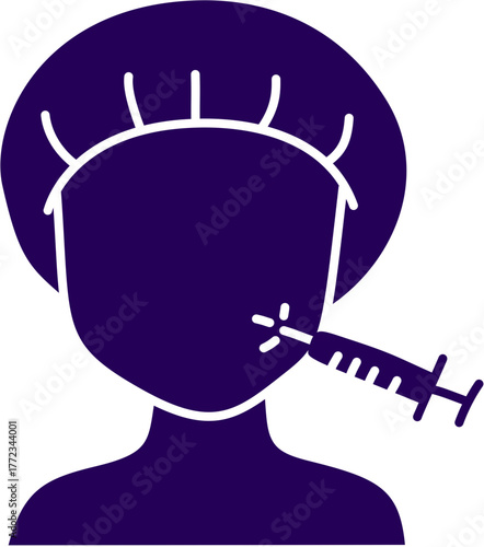 Aesthetic facial procedure icon.